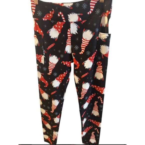 WOMEN'S WINTER GNOME LEGGINGS - Picture 1 of 1